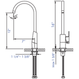 ALFI Brand AB3470-PC Polished Chrome Gooseneck Single Hole Bathroom Faucet