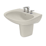 TOTO LHT242.8G#12 Prominence Oval Wall-Mount Bathroom Sink with Shroud for 8" Center Faucets, Sedona Beige