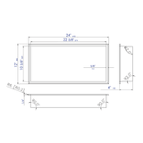 ALFI ABN2412-BSS 24 x 12 Brushed Stainless Steel Horizontal Single Shelf Bath Shower Niche