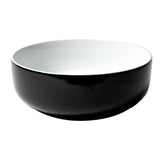 ALFI Brand ABC908 Black & White Modern 15" Round Above-Mount Ceramic Sink