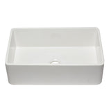 ALFI AB3320SB-W 33 inch White Reversible Single Fireclay Farmhouse Kitchen Sink