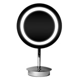 ALFI Brand ABM9FLED-PC Polished Chrome Tabletop Round 9" 5x Magnifying Cosmetic Mirror with Light