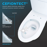 TOTO MW4464726CEMGN#01 WASHLET+ Aquia IV Two-Piece Dual Flush Toilet and WASHLET S7 Bidet Seat