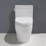 TOTO MS624124CEFG#01 Legato WASHLET+ One-Piece Elongated 1.28 GPF Skirted Toilet, Cotton White