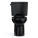 TOTO CST775CEF#51 Drake Two-Piece Round 1.28 GPF Universal Height Tornado Flush Toilet, Ebony Black