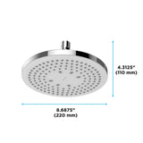 TOTO TBW01003U1#BN G Series Single Spray 8.5" Round Showerhead with Comfort Wave Brushed Nickel