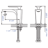 ALFI Brand AB1779-BN Brushed Nickel Single Hole Modern Bathroom Faucet