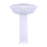 TOTO LPT754.4#01 Whitney Oval Pedestal Bathroom Sink for 4" Center Faucets, Cotton White