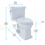 TOTO MS814224CUFG#12 Promenade II 1G One-Piece Elongated Universal Height Toilet, Sedona Beige