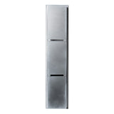 ALFI Brand 8" x 36" White Matte Stainless Steel Vertical Triple Shelf Bath Shower Niche