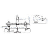 ALFI Brand AB1790-BN Brushed Nickel Widespread Cone Waterfall Bathroom Faucet