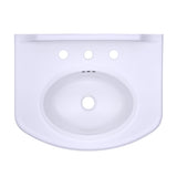 TOTO LPT642.8#01 Dartmouth Rectangular Pedestal Bathroom Sink with Arched Front for 8" Center Faucets, Cotton White