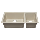 ALFI AB3319UM-B Biscuit 34" Double Bowl Undermount Granite Composite Sink