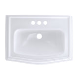 TOTO LT781.4#01 Clayton Rectangular Self-Rimming Drop-In Bathroom Sink for 4" Center Faucets, Cotton White