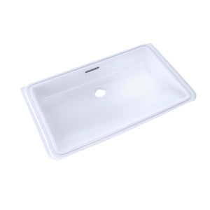 TOTO Rectangular Undermount Bathroom Sink with CeFiONtect, Cotton White, SKU: LT191G#01