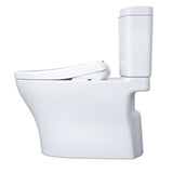 TOTO MW4464736CEMFGNA#01 WASHLET+ Aquia IV Two-Piece Dual Flush Toilet with Auto Flush S7A Bidet Seat, Cotton White