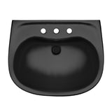 TOTO LHT242.8#51 Prominence Oval Wall-Mount Bathroom Sink and Shroud for 8" Center Faucets, Ebony