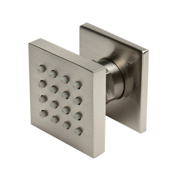 ALFI Brand AB3820-BN Brushed Nickel 2" Square Adjustable Shower Body Spray