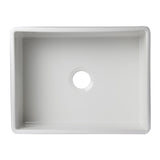 ALFI AB506-W White 26" Decorative Lip Apron Single Bowl Fireclay Farmhouse Sink