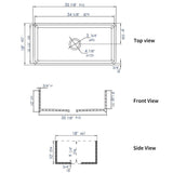 ALFI Brand ABF3618-GM Gray Matte Smooth Apron 36" x 18" Single Bowl Fireclay Farm Sink