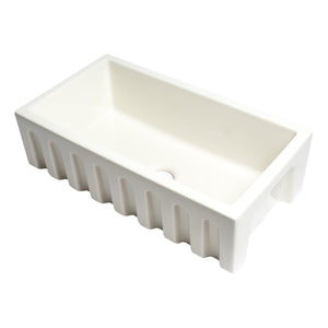 ALFI Brand AB3318HS-B Biscuit 33" x 18" Reversible Fireclay Farm Sink