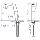 ALFI Brand AB1475-PC Polished Chrome Single Hole Tall Bathroom Faucet