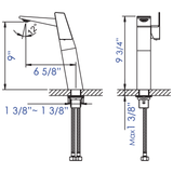 ALFI Brand AB1475-BN Brushed Nickel Single Hole Tall Bathroom Faucet