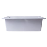 ALFI AB2420DI-W White 24" Drop-In Single Bowl Granite Composite Kitchen Sink