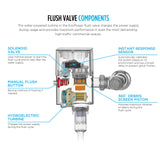 TOTO TET1UA32#CP ECOPOWER Touchless Toilet Flushometer & 12" Vacuum Breaker Set, Chrome