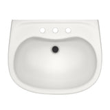 TOTO LHT242.8G#11 Prominence Oval Wall-Mount Bathroom Sink with Shroud for 8" Center Faucets, Colonial White