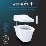 TOTO CWT4494049CMFGA#MS Washlet+ SP Wall-Hung Square Toilet with SX Bidet Seat and DuoFit In-Wall Auto Tank System