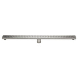 ALFI ABLD36C-BSS 36" Modern Stainless Steel Linear Shower Drain with Groove Holes