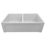 ALFI AB3318DB-W 33 inch White Reversible Double Fireclay Farmhouse Kitchen Sink