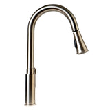 ALFI Brand ABKF3480-BN Brushed Nickel Gooseneck Pull Down Kitchen Faucet