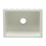 ALFI AB2418HS-B 24 inch Biscuit Smooth / Fluted Single Bowl Fireclay Farm Sink