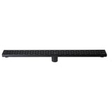 ALFI Brand ABLD32C-BM 32" Black Matte Stainless Steel Linear Shower Drain with Groove Holes