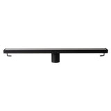 ALFI Brand ABLD24B-BM 24" Black Matte Stainless Steel Linear Shower Drain with Solid Cover