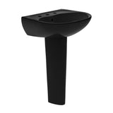 TOTO Supreme Oval Basin Pedestal Bathroom Sink for 8 Inch Center Faucets, Ebony - LPT241.8#51