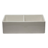 ALFI AB3318DB-B 33 inch Biscuit Reversible Double Fireclay Farmhouse Sink