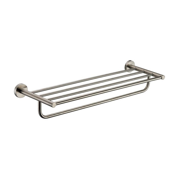 ALFI Brand AB9538-BN Brushed Nickel 26 inch Towel Bar and Shelf Bathroom Accessory