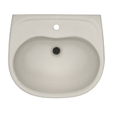 TOTO LHT241G#12 Supreme Oval Wall-Mount Bathroom Sink with Shroud for Single Hole Faucets, Sedona Beige