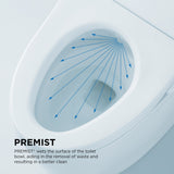 TOTO MS903CUMFX#01 NEOREST NX2 Dual Flush 1.0 or 0.8 GPF Toilet with Integrated Bidet Seat and eWater+ and ActiLight