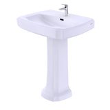 TOTO LPT970#01 Guinevere 27-1/8" x 19-7/8" Pedestal Bathroom Sink for Single Hole Faucets, Cotton White