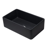 ALFI AB3320SB-BM 33 inch Black Reversible Single Fireclay Farmhouse Kitchen Sink