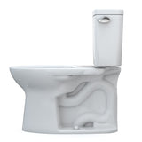 TOTO CST776CEFRG#01 Drake Two-Piece Elongated Universal Height Toilet with Right-Hand Trip Lever, Cotton White