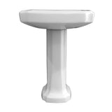 TOTO LPT972.8#01 Guinevere Rectangular Pedestal Bathroom Sink for 8" Center Faucets, Cotton White