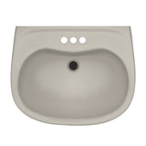 TOTO LPT241.4G#03 Supreme Oval Pedestal Bathroom Sink with CeFiONtect for 4" Center Faucets, Bone