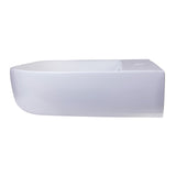 ALFI Brand AB112 28" White D-Bowl Porcelain Wall Mounted Bath Sink