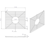 ALFI ABGR3618L Stainless Steel Kitchen Sink Grid for large side of AB3618DB, AB3618ARCH