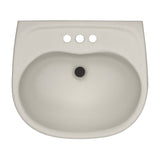 TOTO LHT241.4G#12 Supreme Oval Wall-Mount Bathroom Sink with Shroud for 4" Center Faucets, Sedona Beige